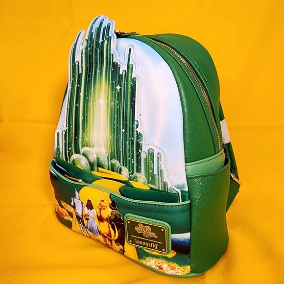 Loungefly The Wizard of Oz Emerald City Glow-in-the-Dark Green Mini Backpack NEW